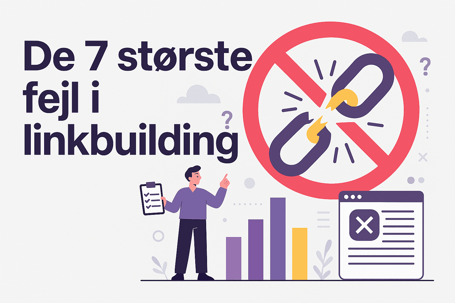 Illustration av typiska misstag i en länkstrategi