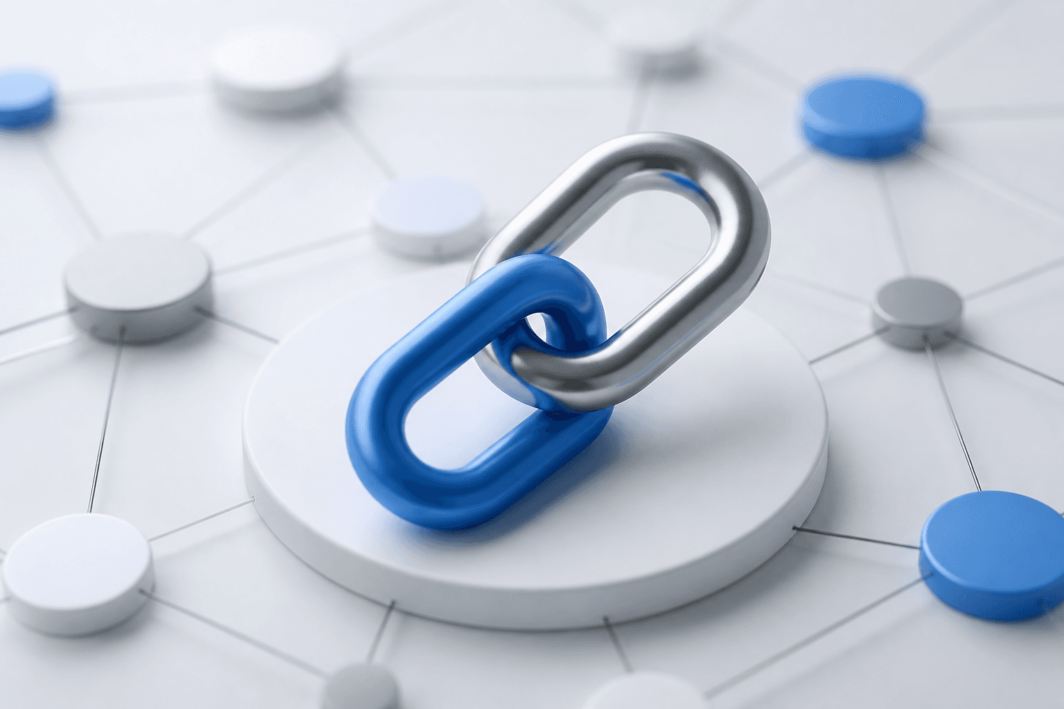 Illustration av backlinks som kopplar ihop webbplatser med varandra