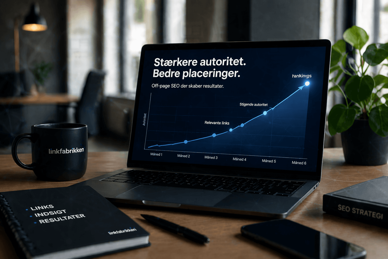 Illustration av off page SEO med länkar från andra webbplatser som pekar mot en webbplats
